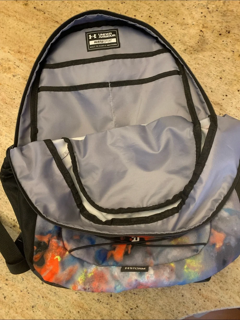 Under Armour Multicolor Blue Orange Gray Storm Backpack